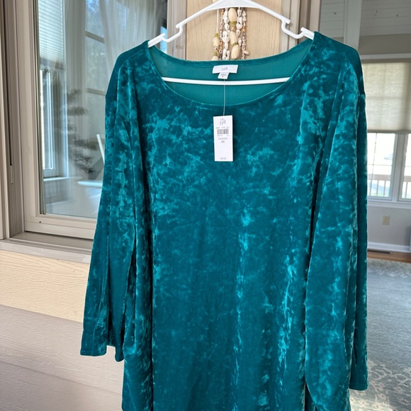 NWT J. Jill Crushed Velvet A-Line Top (4X) - Picture 16 of 16